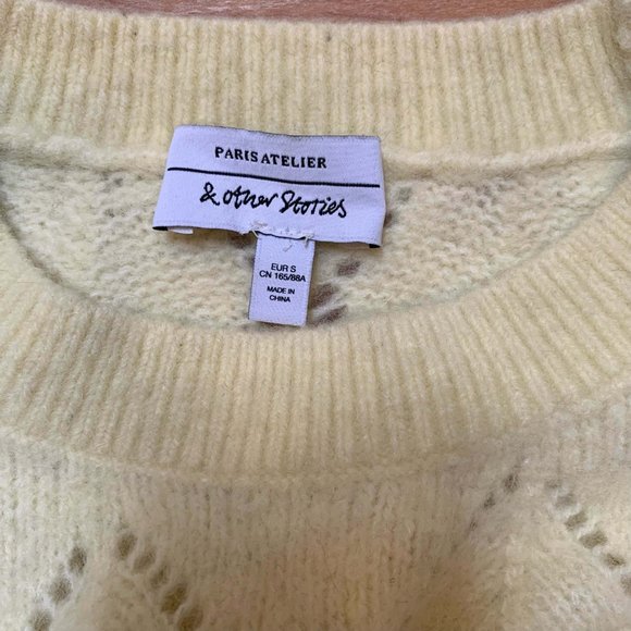 & Other Stories Alpaca & Wool Blend Yellow Sweater - Picture 4 of 4
